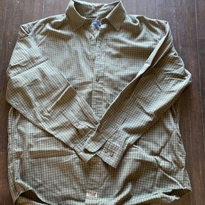 Nautica xl men’s dress shirt hunter green/black